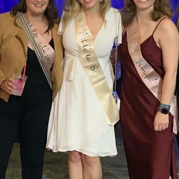 Lulu’s white wrap mini dress - Picture 3 of 5